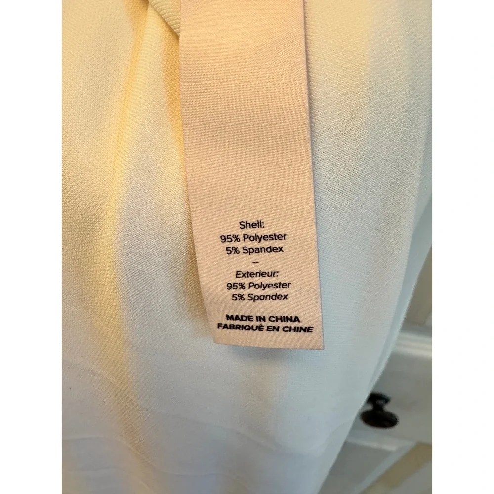 Cinq a Sept Carino Dress Ivory Cowl Neck Ruched Midi ZD29742741Z New Size 8 - Picture 12 of 12